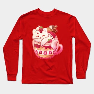 Strawberry Purr-fait - no text Long Sleeve T-Shirt